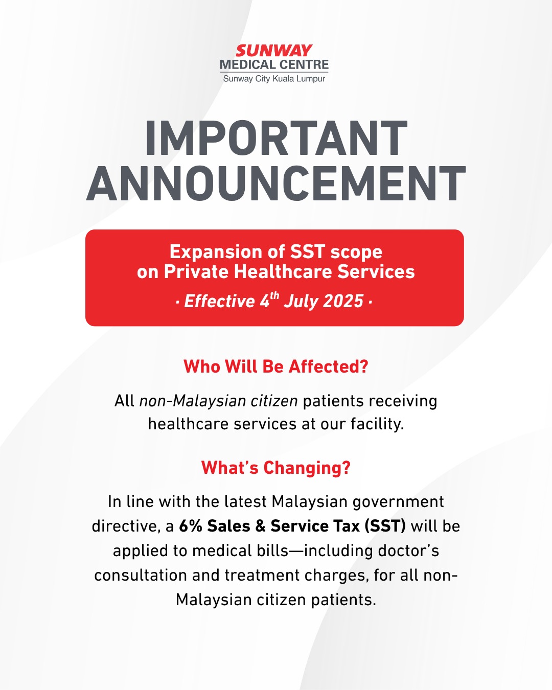 SST Announcement