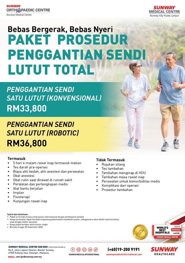 Paket Penggantian Sendi Lutut Tunggal (Konvensional)