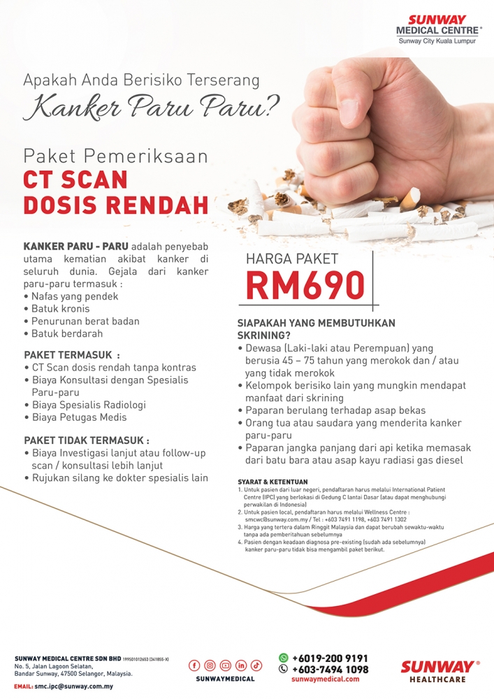 Paket Pemeriksaan CT Scan Dosis Rendah